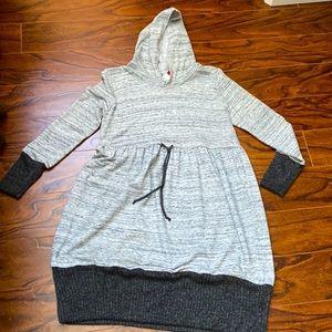 NWOT Cute hooded sweater dress in size L